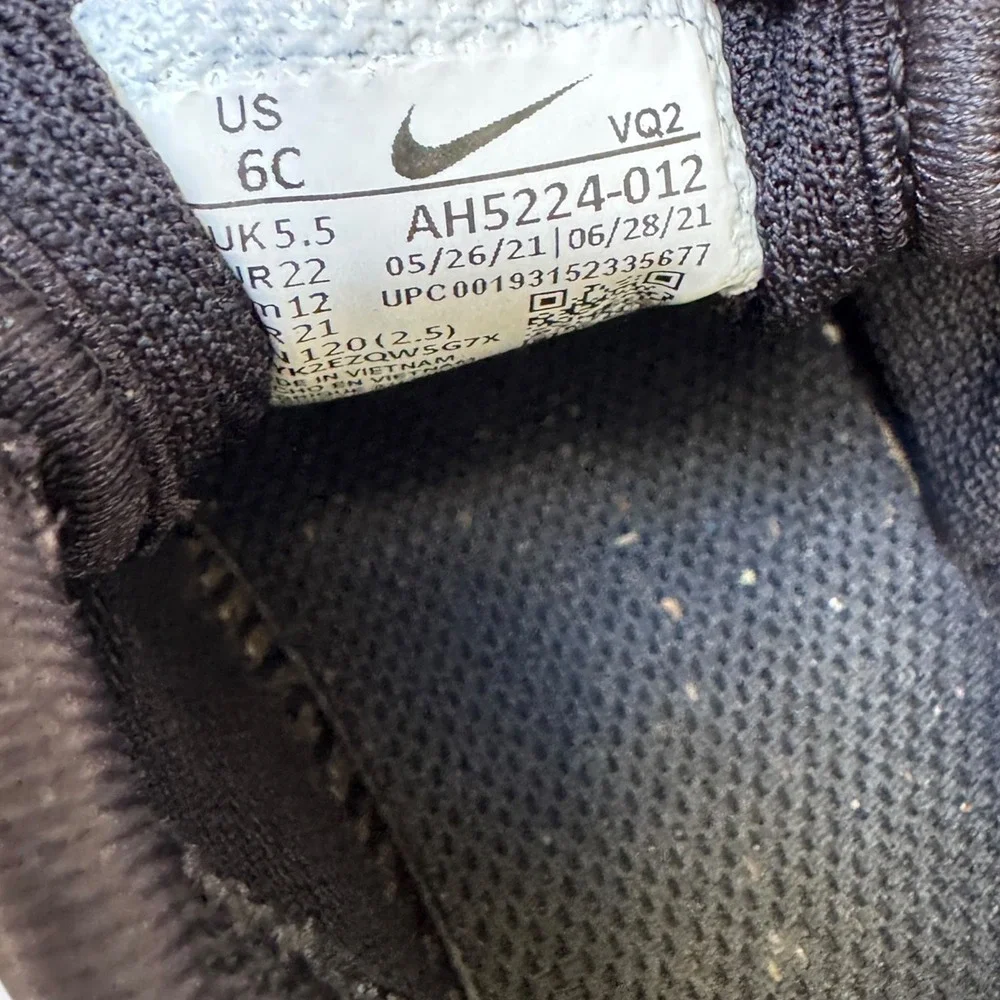 Nike Air Max Toddler‎ Shoes 6C Black Neon Yellow Athletic Sneakers AH5224-012